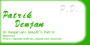 patrik demjan business card